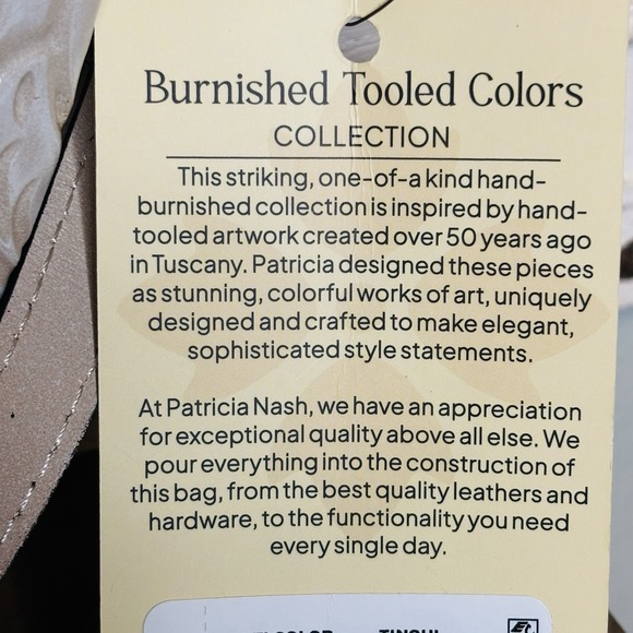 Patricia Nash Tinchi Tooled Chalk White Leather Crossbody Belt Bag NWT - Picture 9 of 14